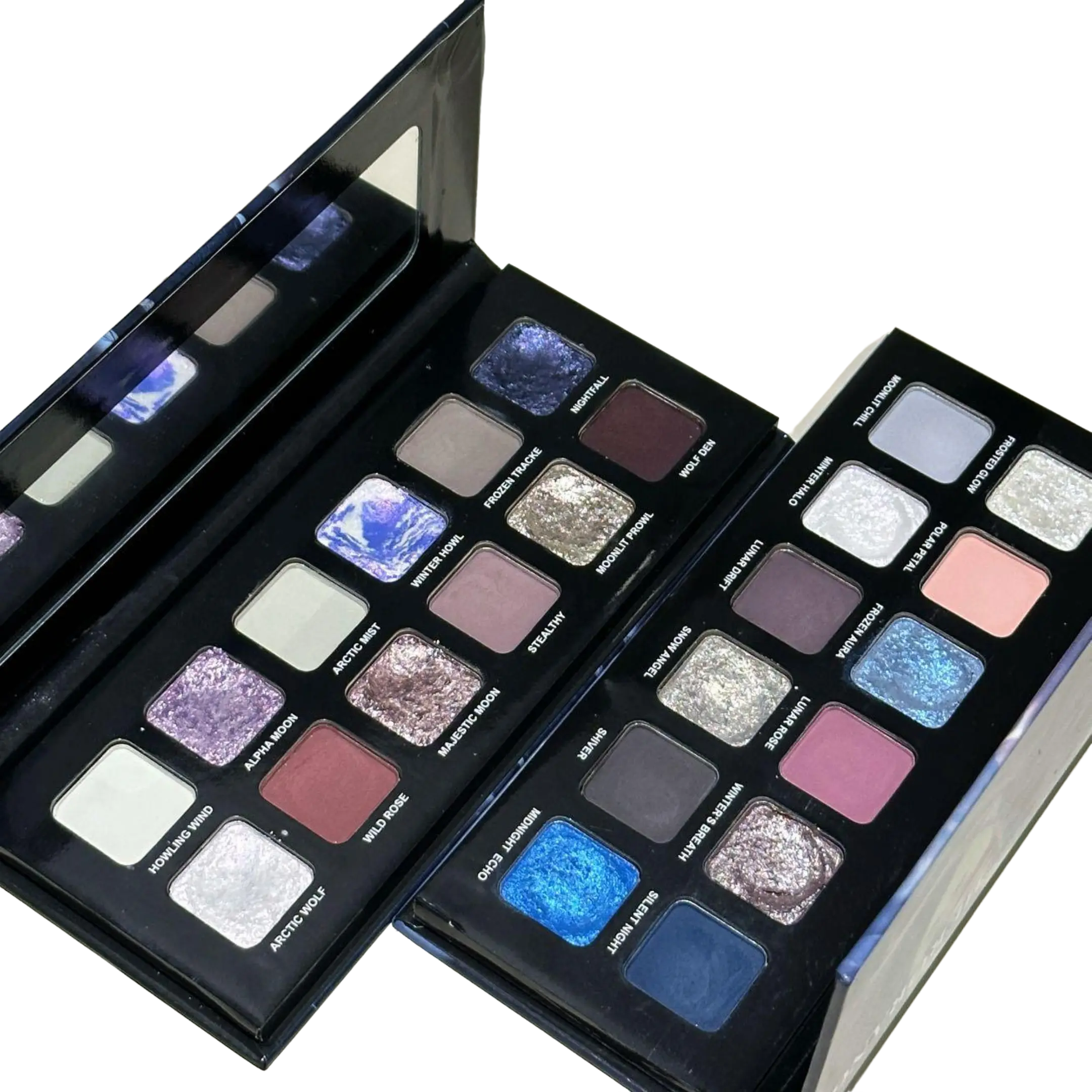 Twelve Shades “Wolf Moon” Colorway Eyeshadow Palette — Highlighters & Iridescent Shimmers with Ultra-High Shine, Matte Blending Shades for Under-Eye Contours/Creasing, Perfect for Parties and Holidays glitter