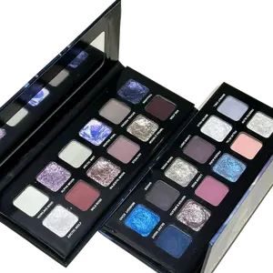 Twelve Shades “Wolf Moon” Colorway Eyeshadow Palette — Highlighters & Iridescent Shimmers with Ultra-High Shine, Matte Blending Shades for Under-Eye Contours/Creasing, Perfect for Parties and Holidays glitter