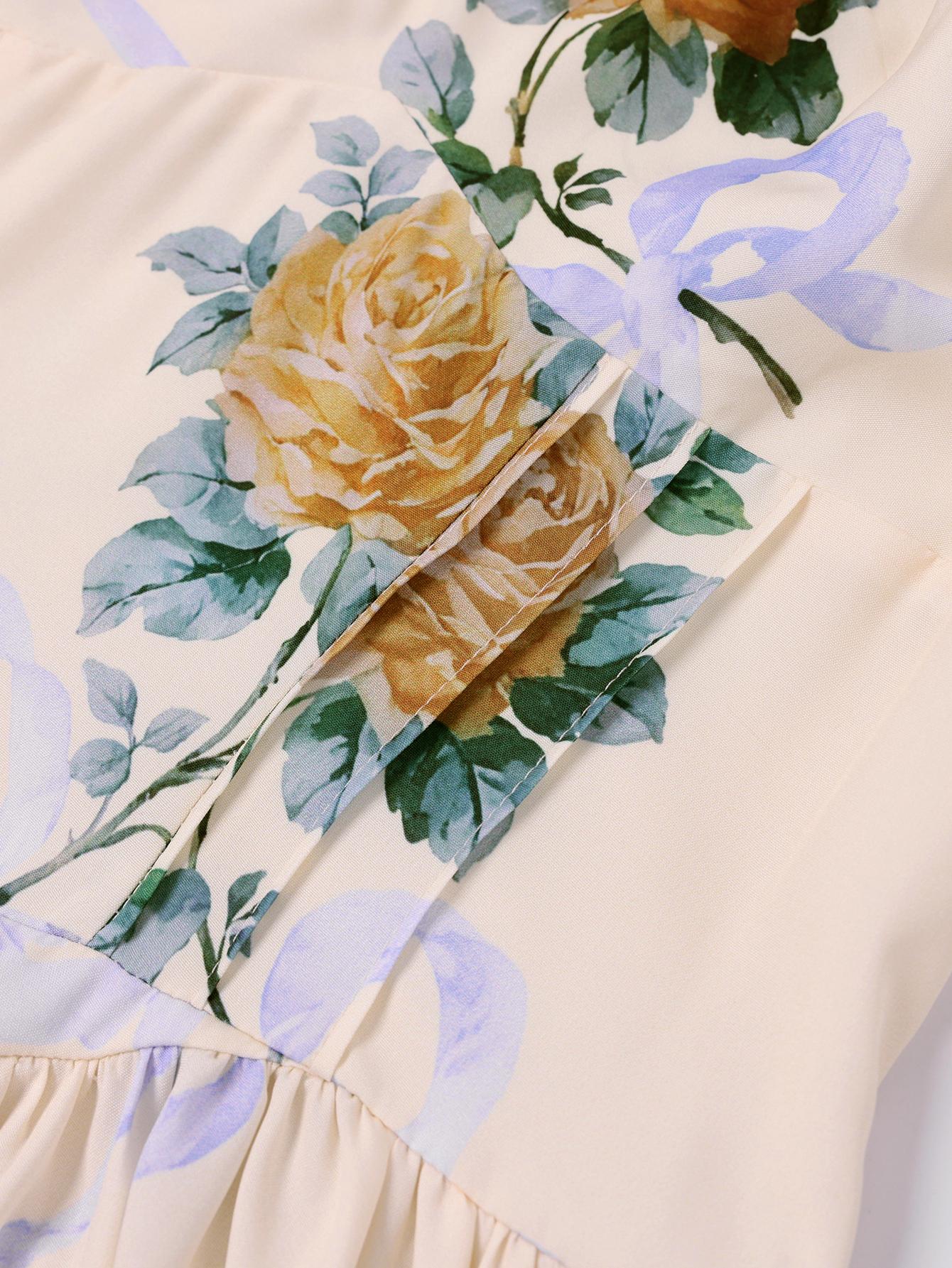 parthea Women's Backless Halter Smocking Tie-Front A-Line Dress - Casual Fabric for Leisure Travel, Summer Vacation