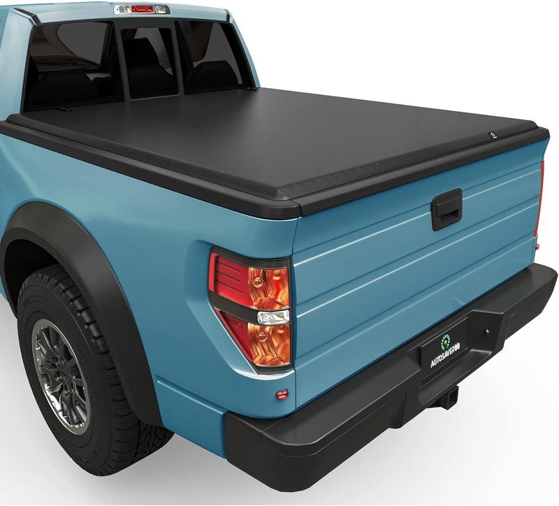 OEDRO Soft Quad-fold Truck Bed Tonneau Cover Compatible with 2004-2014 Ford F-150 F150 (Excl. Raptor Series) 5.5ft Bed pickup  cover