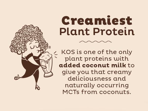 KOS Organic Plant Protein, Salted Caramel Coffee, 15 servings