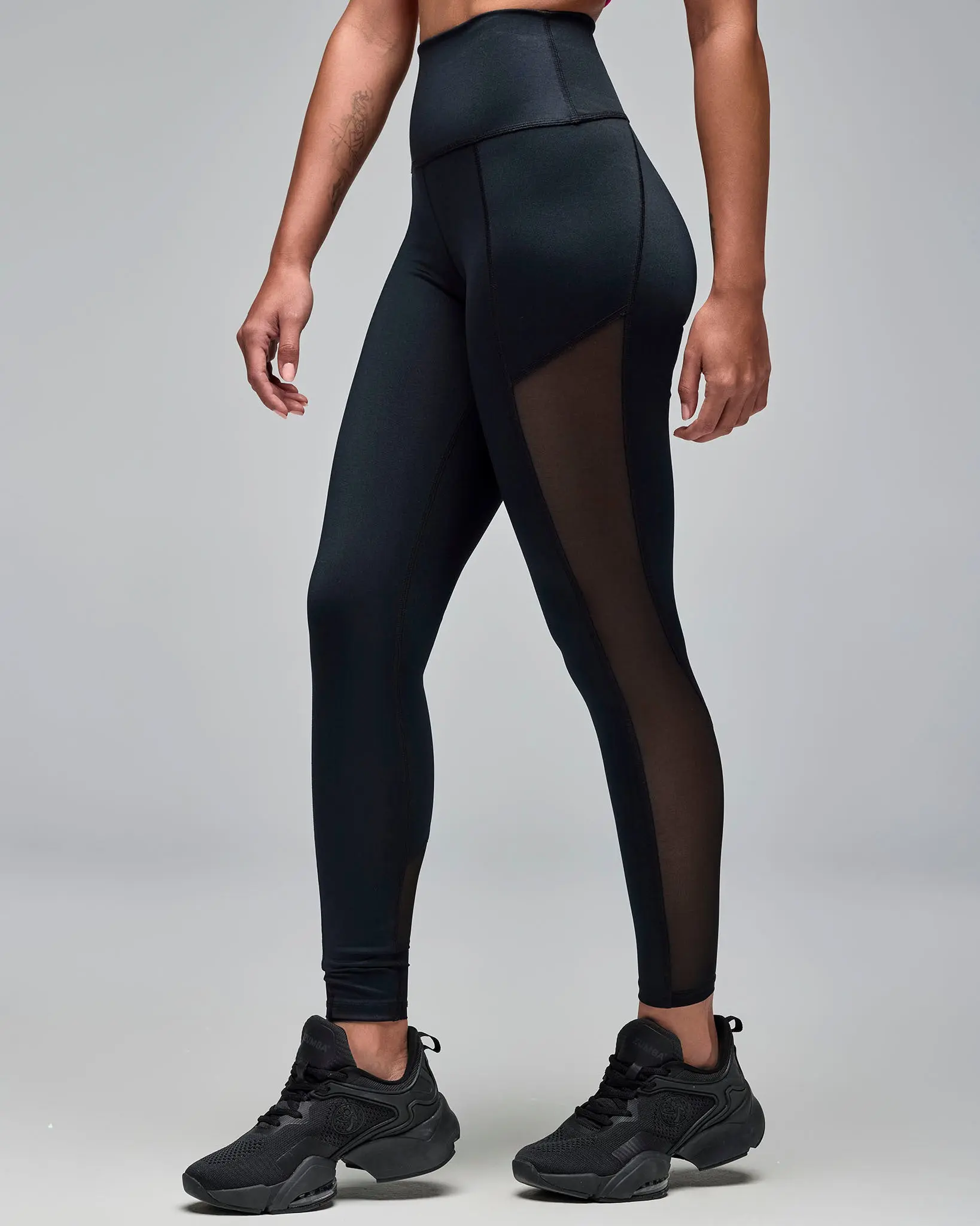 Women's STRONG iD High-Waisted, Tight Ankle Leggings with Inserts - Print Mesh Activewear Bottoms for Athletic Workouts