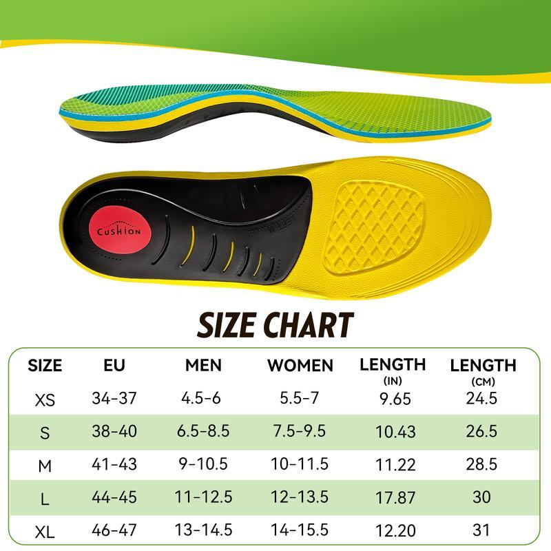 High Arch Support Orthotic Insoles ,Plantar Fasciitis Insoles,Work Boot Insoles For Standing All Day,220+lbs Shock Absorbing Heavy Duty Support Relief Foot Pain,Orthotic Flat Feet,Heightening Insole,Chef,Food Service,Shoe Inserts,Sweat Footwear