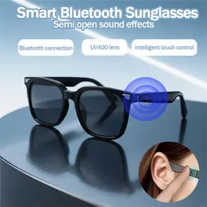 Father's Day and Summer Festivals:Sunglasses,Bluetooth speaker,magnetic charging design,  touch control, suitable for driving, running, cycling, and other scenarios. Lightweight and portable. audio UV400 lenses. with Glasses Smart Multilingual Microphone