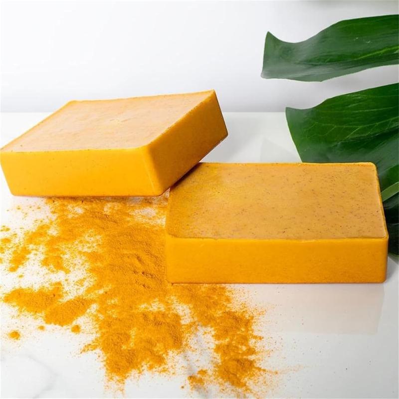 3PCS Turmeric Soap,Deep cleansingSoap,Moisturizing Soap For Face &Body,Body wash & Soap For Women& Men jabon curcuma Body CareComfort Skin Care acid kojic glow bar nurture Moisturizer Cleanser Acne Lemon
