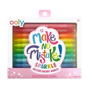 Make No Mistake! Sparkle Glittery Erasable Markers - Set of 12