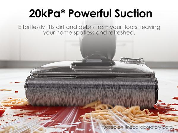 Tineco FLOOR ONE i6 Stretch Wet Dry Vacuum Cleaner,Vacuum & Mop in One Step,20kPa Powerful Suction,180° Lay-flat Design,Anti-Tangle Design,Full-path Self-cleaning&5min Drying with 85℃(185℉) Air,Up to 40* minutes Runtime,Upgraded Pouch Cell