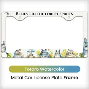 Totoro License Plate Frame, Believe in the Forest Spirits, Studio Ghibli Car Decor, Cute Anime Gift Totoro Fans, My Neighbor Totoro Fanart