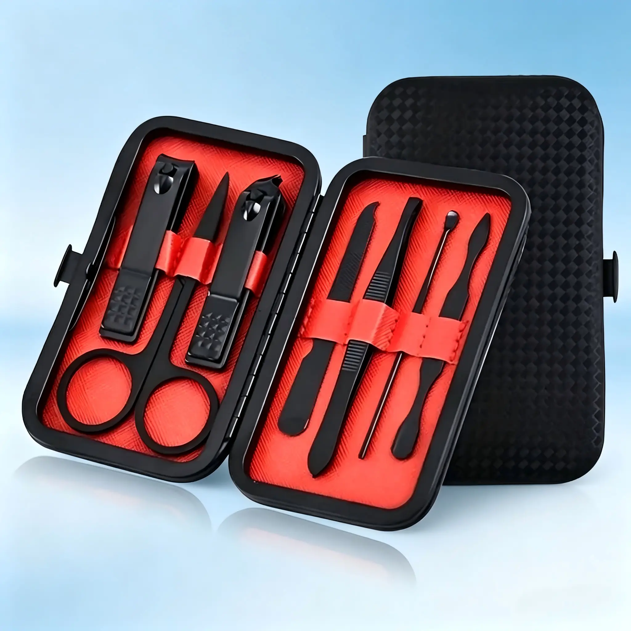 7-in-1 Manicure Pedicure Set, Compact Stainless Steel Nail Clippers Kit for Travel Home Office, for Men Women Students