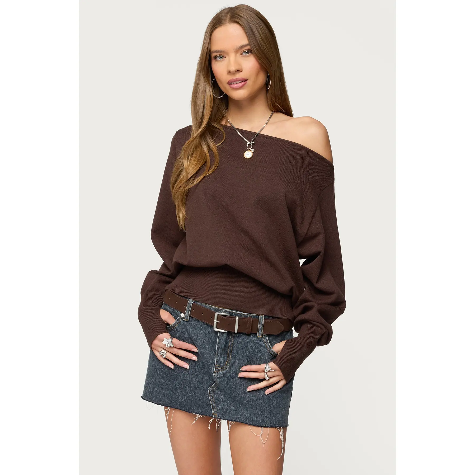 Off Shoulder Oversized Sweater