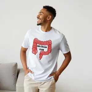 No Colon Club Unisex T-Shirt – Funny Ostomy & J-Pouch Awareness Shirt – Post-Surgery Recovery Tee – IBD & Colitis Humor Gift for Survivors