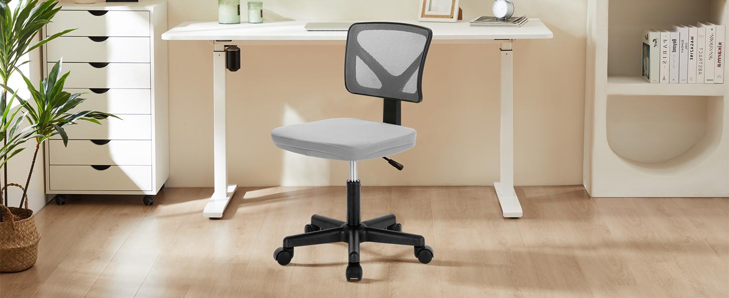 Furnest Furniture Indoor Furniture Chair Height Adjustable Armless Low Back with 360° Rolling Swivel Wheels for Small Space, Office, Bedroom Furnest Furniture Indoor Furniture Chair Height Adjustable Armless Low Back with 360° Rolling Swivel Wheels for Small Space, Office, Bedroom