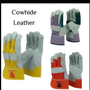 12 Pack Cowhide Leather Gloves for Heavy Duty Use