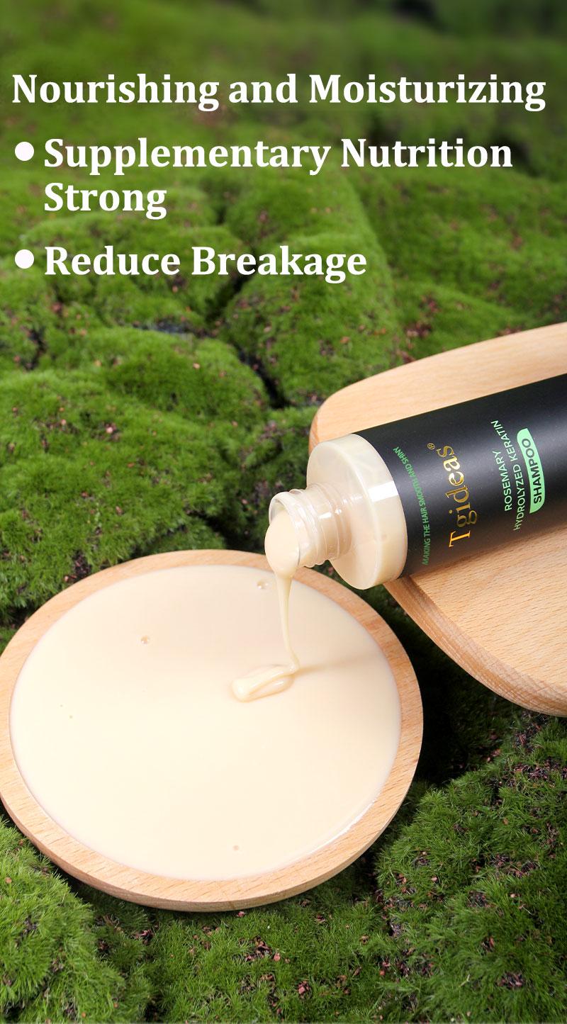 Tgideas Rosemary Shampoo with Hydrolyzed Keratin Promotes Hair Growth Controls Oil Dandruff Soothes Scalp Irritation Restores Shine