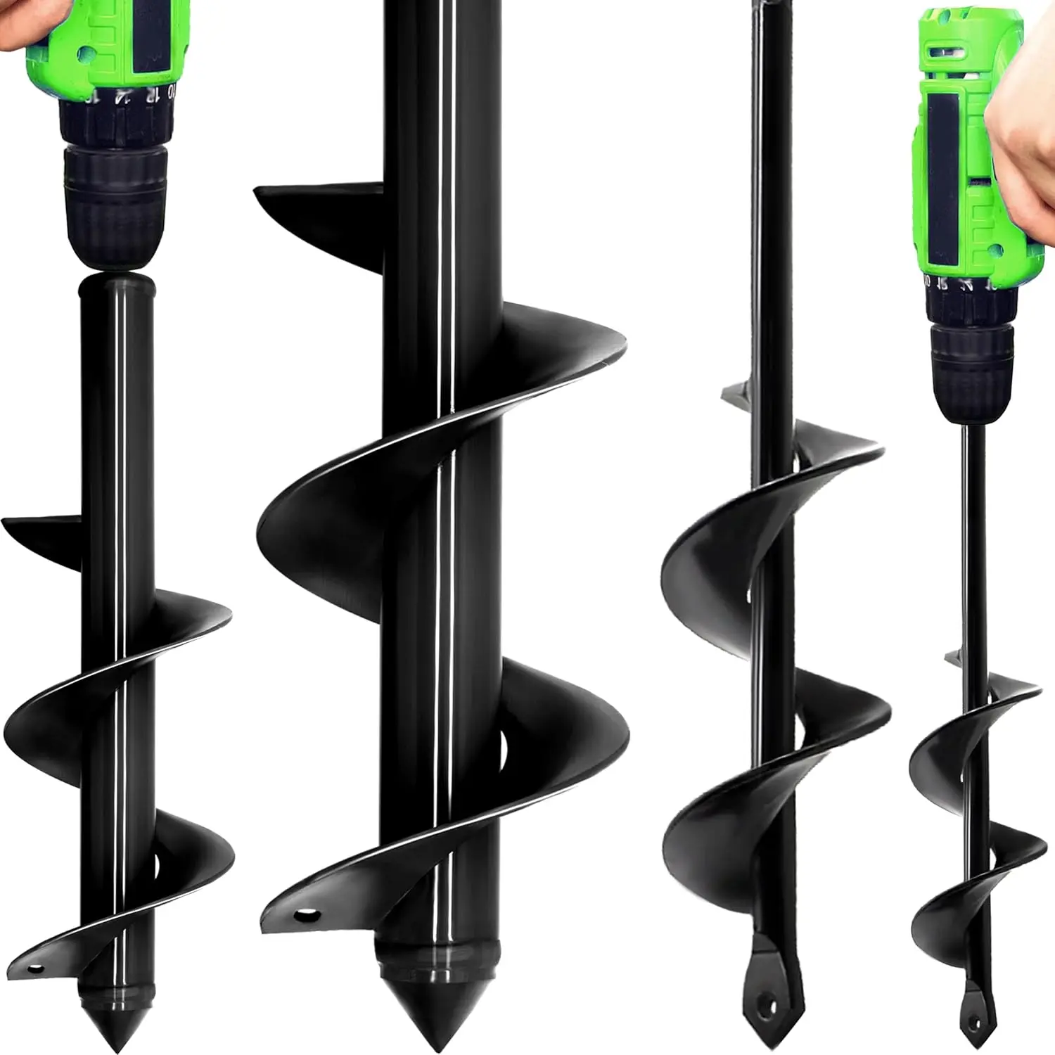 Post Hole Auger Drill Bit for Bulb Planting, Digging & Garden Maintenance, 4x22cm, 8x30cm, Spiral Planter Tools, Gardening Equipment, Efficiency, Durable Design