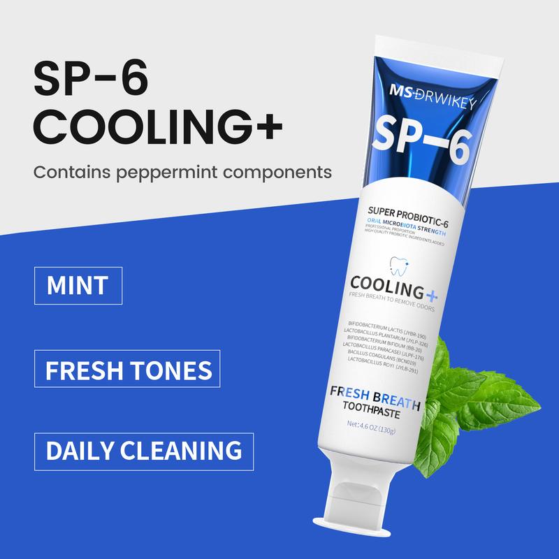 MSDRWIKEY Fresh Breath Toothpaste | Dual Protection with Probiotics & Plant Extracts | Long-Lasting Freshness & Confident Smile