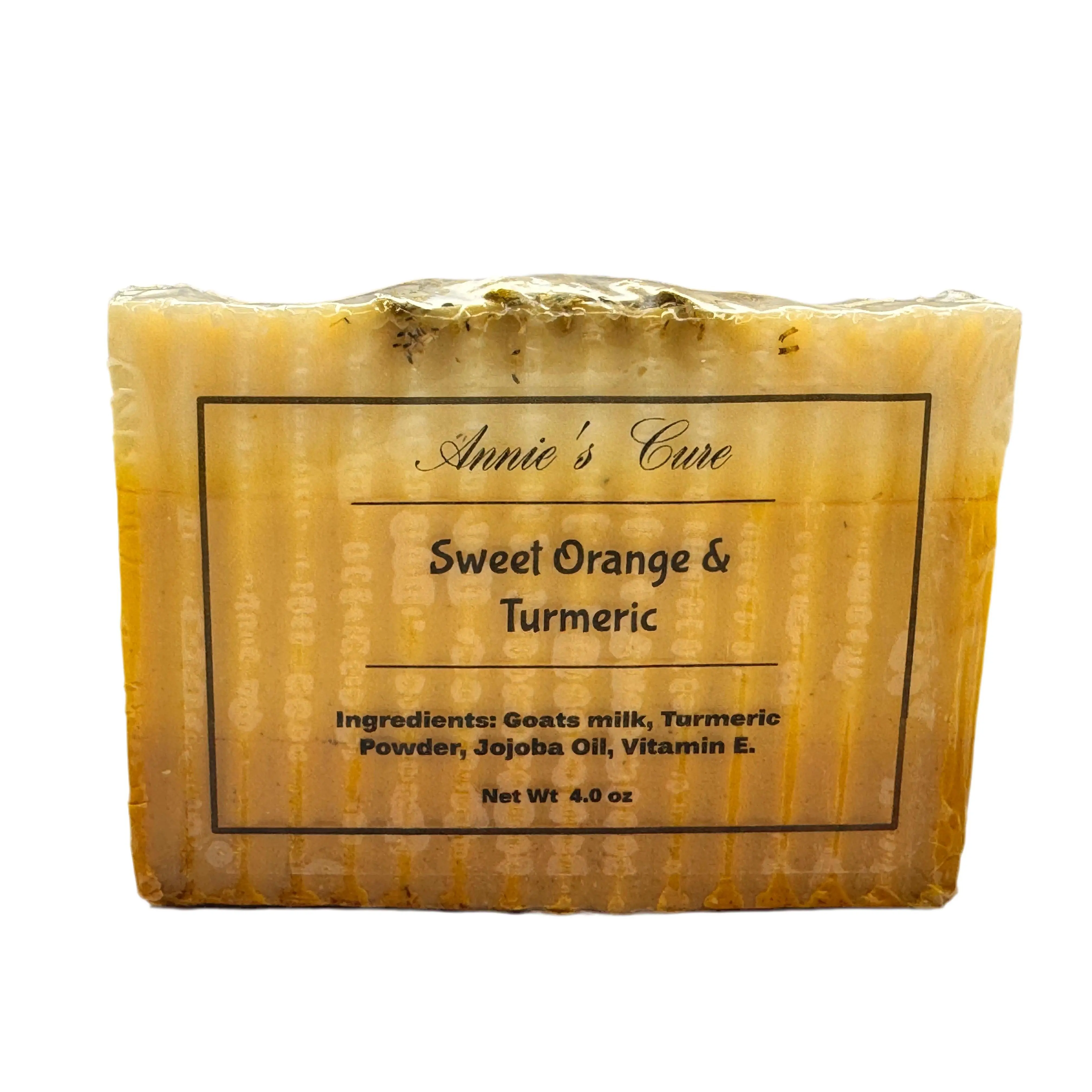 Sweet Orange & Turmeric Cleansing Soap Bar natural handmade Body Care Cleanser skincare goat milk wash brightening Gentle Nourishing