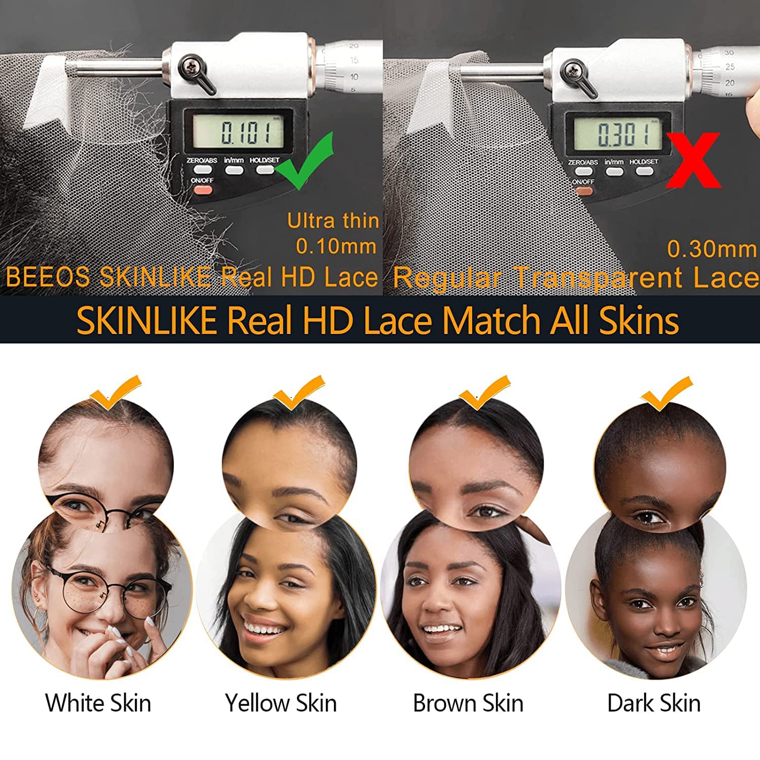 【Skinlike HD】Mamushow 13x6 SKINLIKE Real HD Lace Frontal Wigs 250% Density Body wave Wigs Human Hair Pre Plucked Bleached Tiny Knots 250 Density 0.10mm Ultra thin Invisible Lace Front Wigs for Women Human Hair