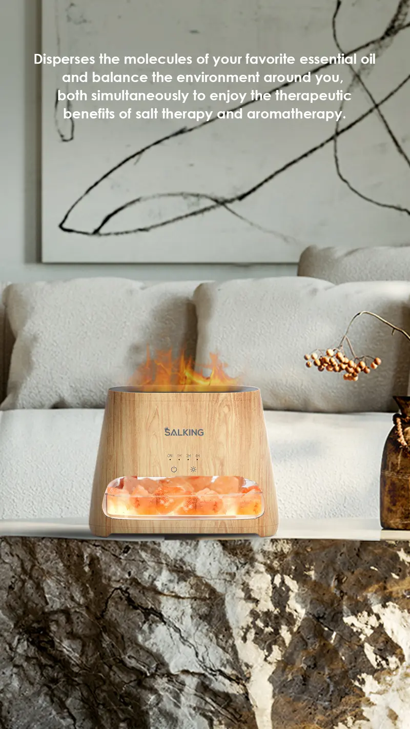 【TikTok Shop Weekly Deals】2-in-1 Himalayan Salt Lamp Aroma Humidifer,  Himalayan Salt Diffuser, Ultrasonic Essential Oil Diffuser , Schedule shutdown & Large capacity(For Bedroom/Office/Bathroom/Car)Night Lamp Ambient Lighting