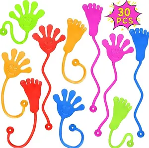PICcircuit Sticky Hands Bulk 30 PCS Party Favors for Kids 4-8,8-12 Year Stretchy Sticky Hand Feet Goodie Bags Stuffers for Kids Classroom Prizes Valentines Gifts for Kids Birthday Trinkets Slap Hand