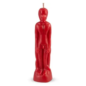 8" Red Male Candle