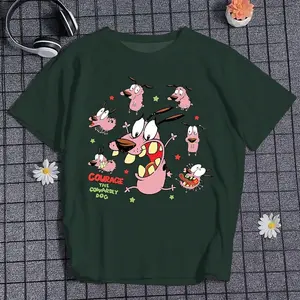 Courage the Cowardly Dog T-Shirt, Nostalgia 2D Print T-Shirt, Cartoon Network Shirt, Gifts for Cartoon Fans #Courage #theCowardlyDog #CartoonNetwork #NostalgiaCore #GraphicTee #StreetwearUS