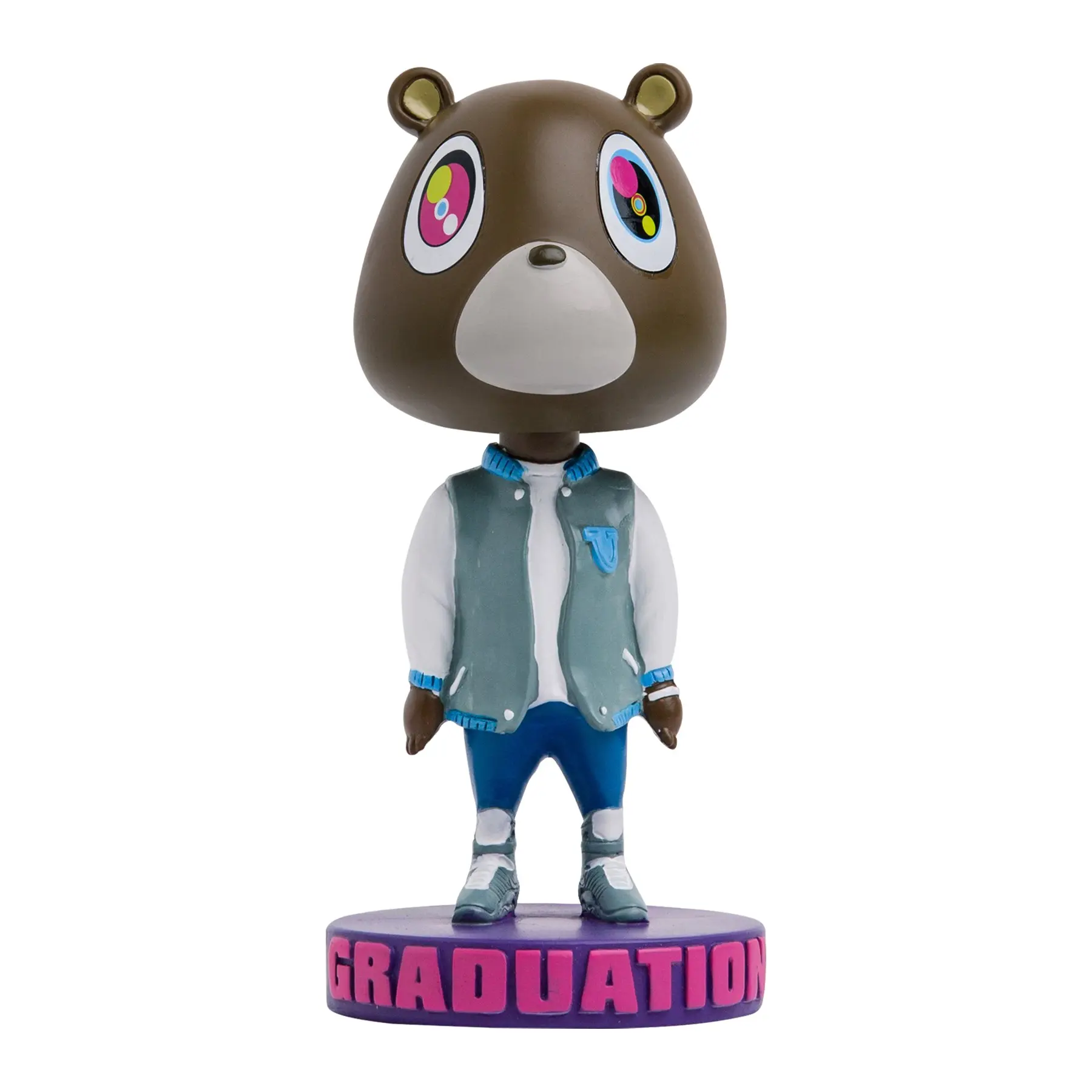 The Graduation Bear Bobblehead - College Dropout Bear Statue for The Hip hop Head in Your Life!