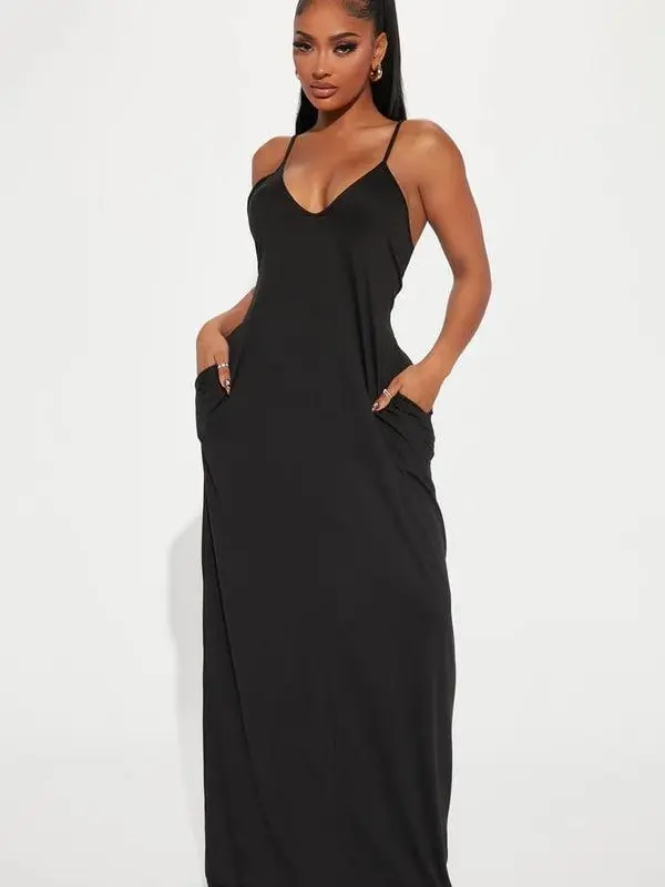 chinese dress ladies Kaden Maxi Dress Black main image 1