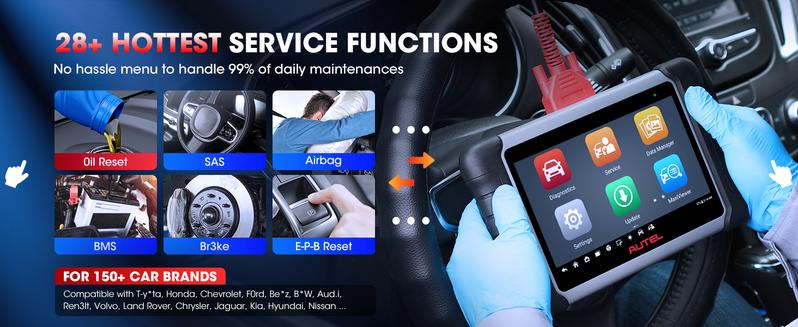 Autel Scanner MaxiCOM MK808S Car Diagnostic Scan Tool Bi-directional All Systems Diagnosis 28+ Services Active Test