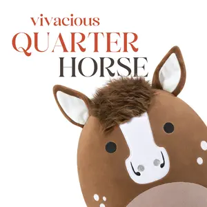 PEACHCAT Original Quarter Horse Stuffed Animal 12" Cute Horse Plush Soft Plushies Toys Gifts for Kids Adults Brown