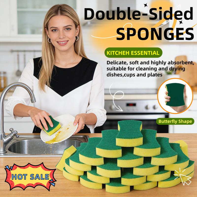 Traceless Dishwashing Sponge - Powerful Cleaning Mat, Quickly and Efficiently Removes Stubborn Stains, Daily Use | Strong Cleaning Effect | Durable Dishwashing Sponge