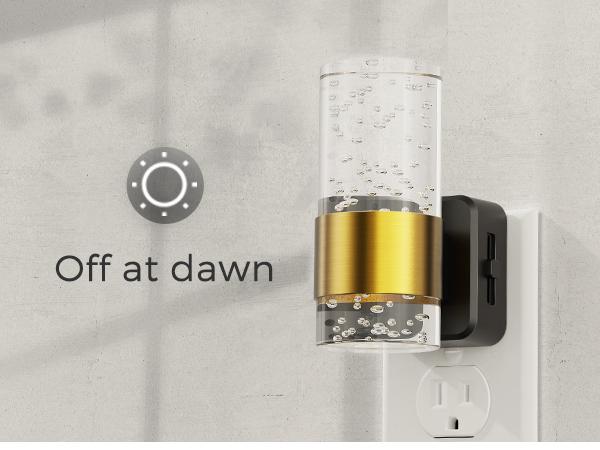 DORESSHOP 2 Packs Acrylic Aesthetics Night Light, Auto Dusk to Dawn Sensor LED Night Light for Bedroom Kitchen, Dimmable