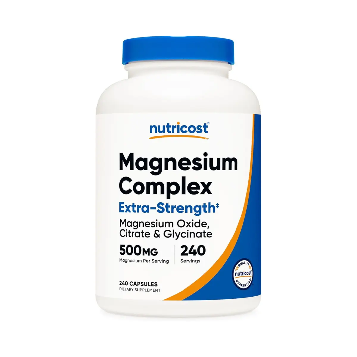 Nutricost Magnesium Complex Extra Strength 500mg, 240 Capsules - Magnesium Oxide, Citrate, and Glycinate - Gluten Free and Non-GMO