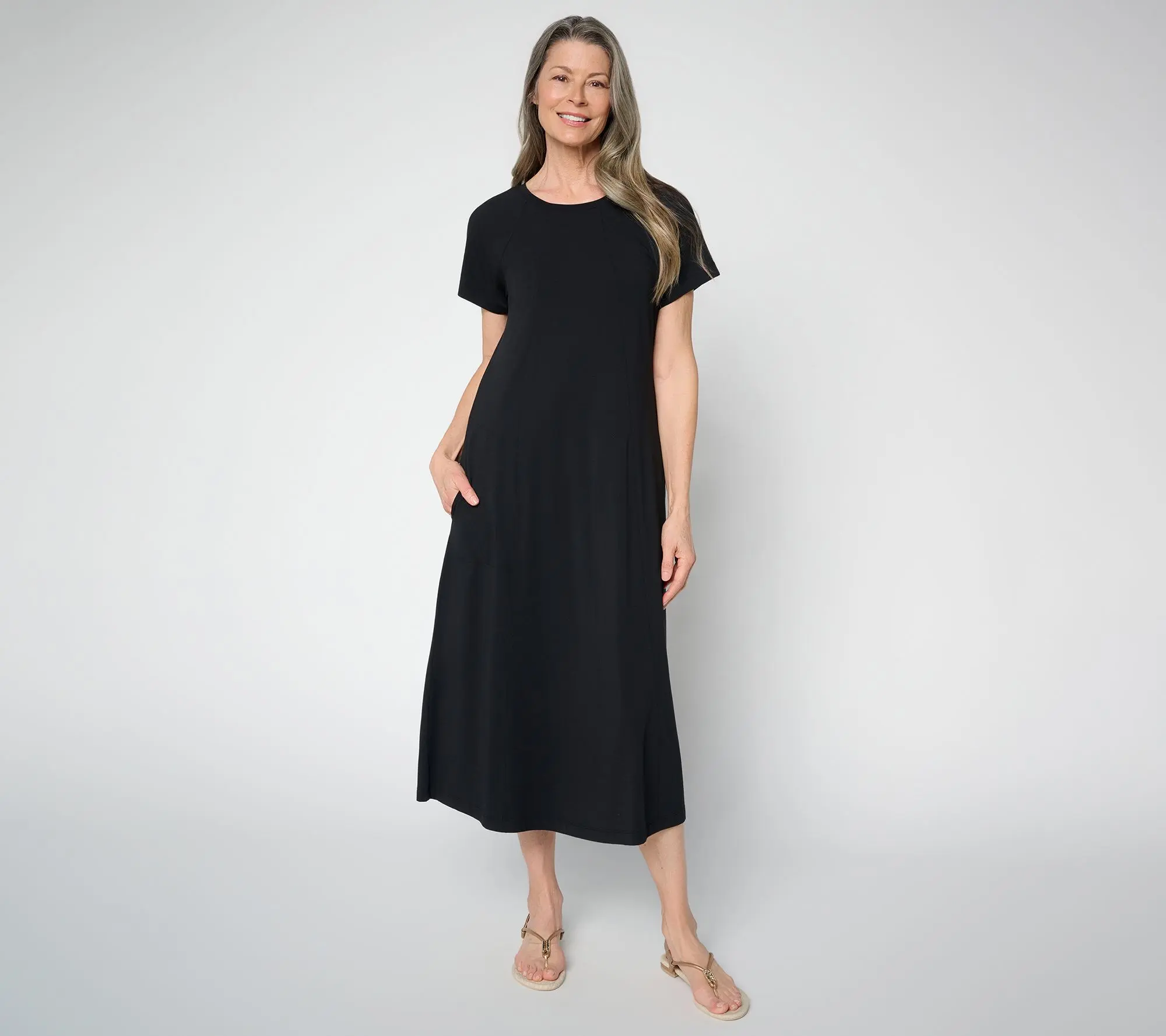 AnyBody Tall Cozy Knit Jersey Midi Dress
