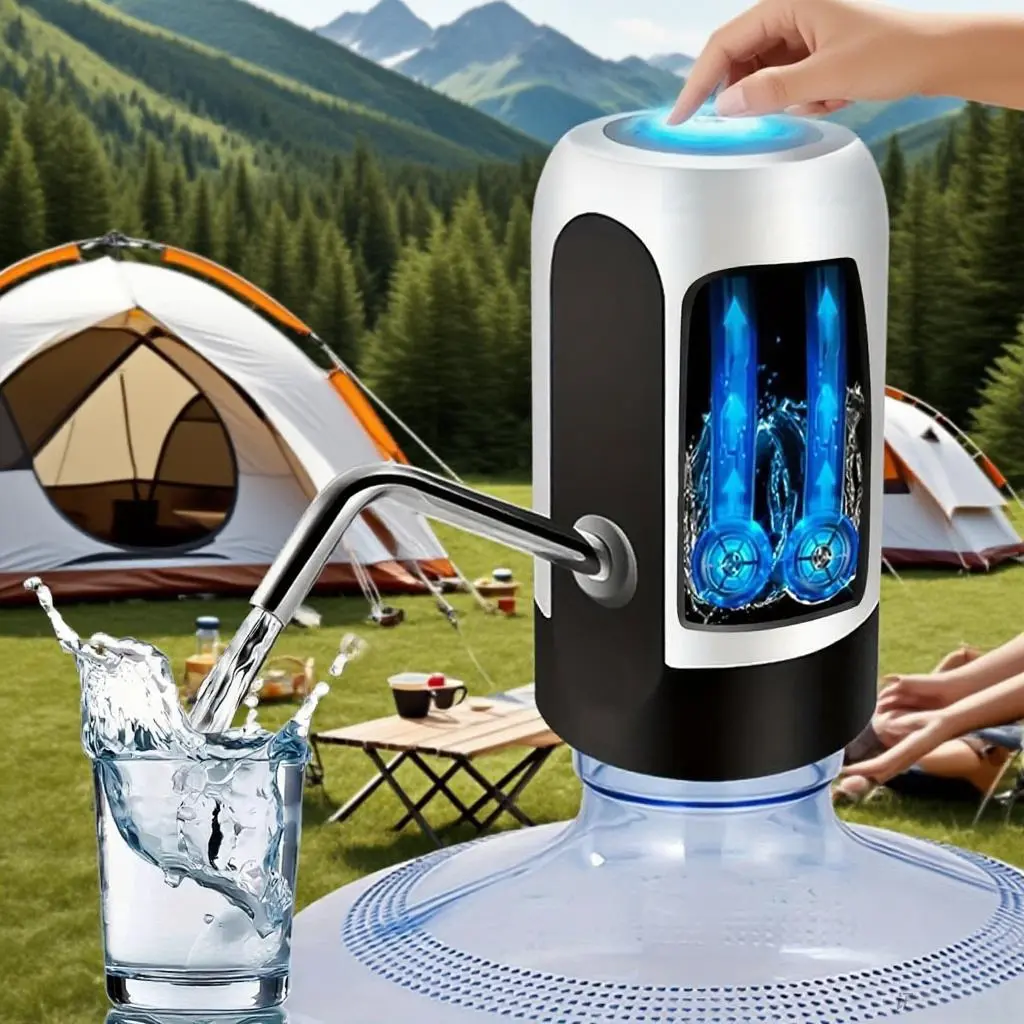 Portable Electric Water Bottle Pump, USB Rechargeable Water Bottle Dispenser, Water Dispenser for Outdoor Camping, Travel, Home, Office, Water Jug Dispenser, Drinking Dispenser, Drink Dispensers