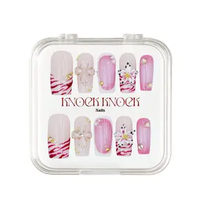 KNOCK.KNOCK NAILS 2026 | Fantaisa Rosada ｜10PCS 100% Handmade Press-on Nails