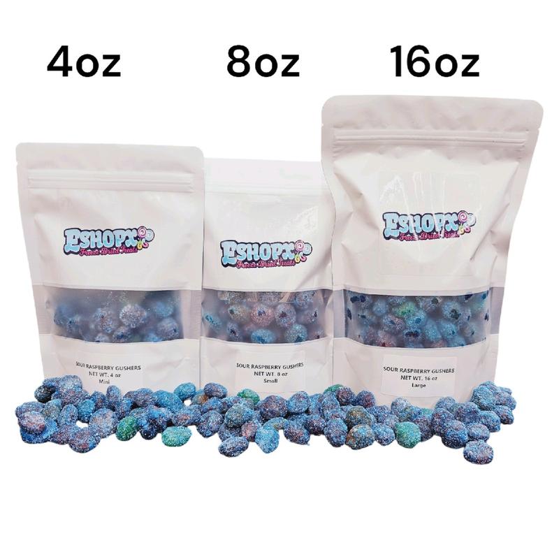 Blue Raspberry Sour Gushers Snack Candy - Sweet Bonbon viral sour Tangy Candies