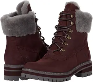 Women's Timberland Courmayeur Valley 6 In Shearling Burgundy Nubuck (TB0A2DUM C60)