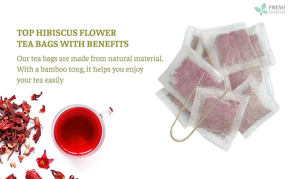 【FreshDrinkUS】 Hibiscus Tea, Premium Hibiscus Flowers Tea Bags, 100% Natural, Pure from Hibiscus Flowers. Loose Flower Hibiscus Herbal Tea. Hibiscus Flower Tea. No Sugar, No Caffeine, No Gluten, Vegan. hibiscus tea Beverage 【FreshDrinkUS】 Hibiscus Tea, Premium Hibiscus Flowers Tea Bags, 100% Natural, Pure from Hibiscus Flowers. Loose Flower Hibiscus Herbal Tea. Hibiscus Flower Tea. No Sugar, No Caffeine, No Gluten, Vegan. hibiscus tea Beverage