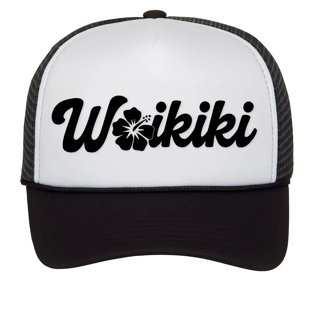 Mens Womens Aloha Flower Trucker Hat - Hawaii Hibiscus Snapback Cap