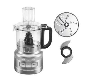 KitchenAid Empire Red 7-Cup Food Processor 3-Speed Options for Chopping Shredding Slicing Pureeing All-in-One Storage Easy-Clean Work Bowl