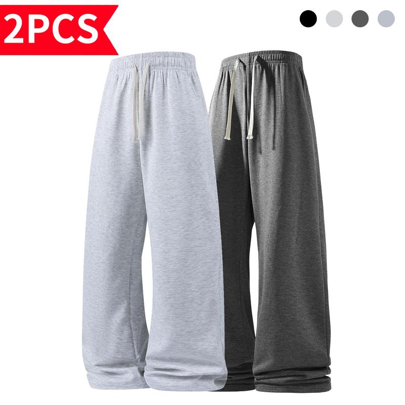 Men’s Wide Leg Sweatpants Value Pack - Baggy Relaxed Fit Joggers - Comfortable Fleece Casual Pants for Gym and Streetwear - Essential Daily Wear
