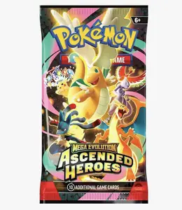 Mega Evolution Ascended Heroes Booster Pack - 10 Additional Game Cards Featuring Mega Dragonite ex & All-Star Pokémon