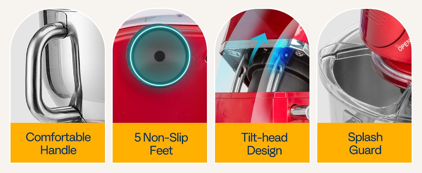 VIVOHOME 9 in 1 Multifunctional Stand Mixer with Fermentation, 6 Speed 7.5 Quart Kitchen Electric Food Mixer with Timer, Meat Grinder, Juice Blender, Vegetable Slicer, Pasta and Cookie Maker