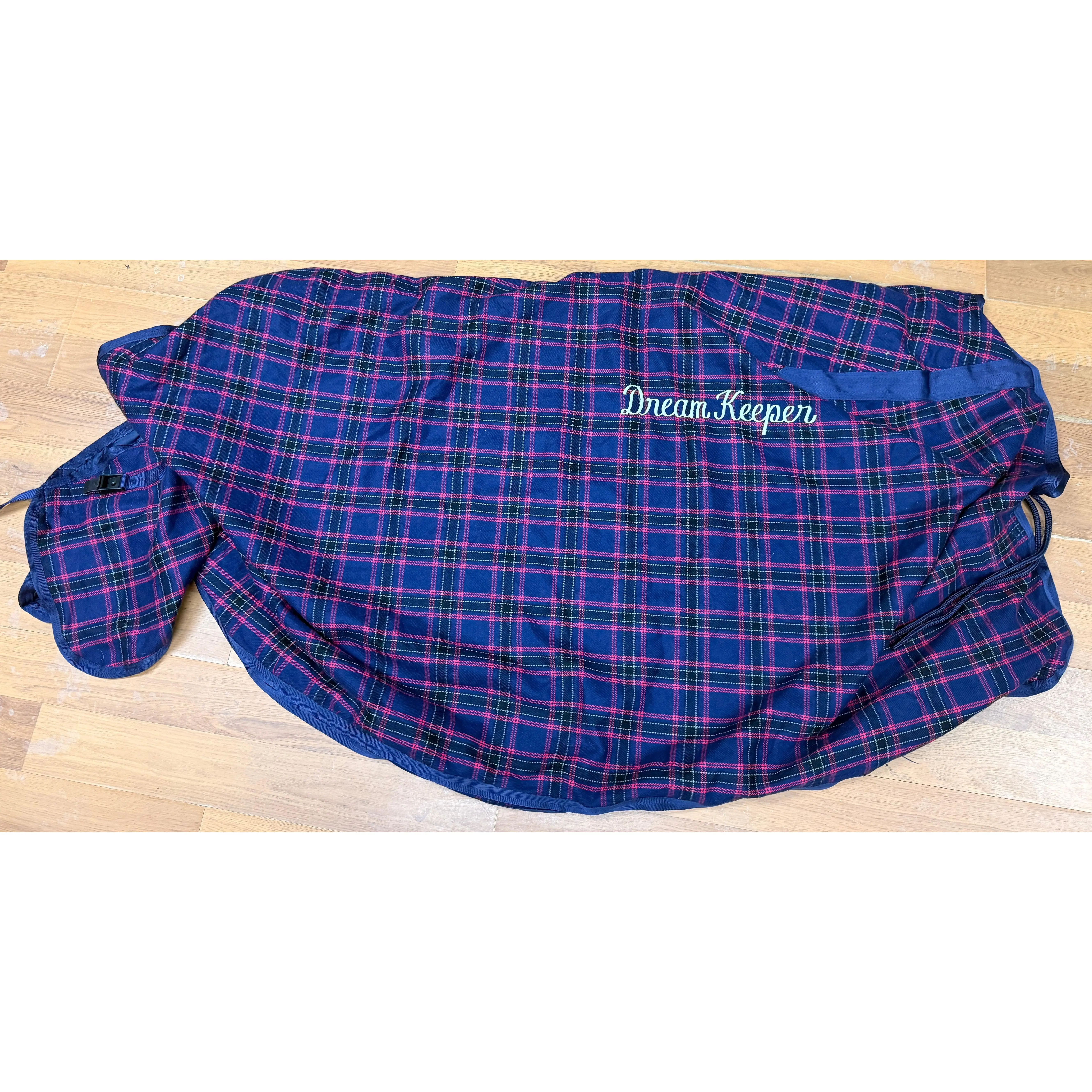 76" Purple Plaid Embroidered Cooler