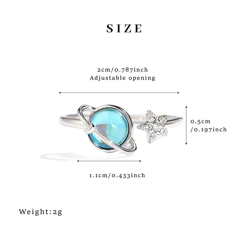 GGIRL To My Daughter - Fidget Ring Anxiety Meditation Ring for Women Star And Moon Rotatable Ring Holiday Haul Gift For The Daughter Witchy Jewelry Fashion Jewelry Gift for Holiday Haul Christmas Birthdays Anniversaries