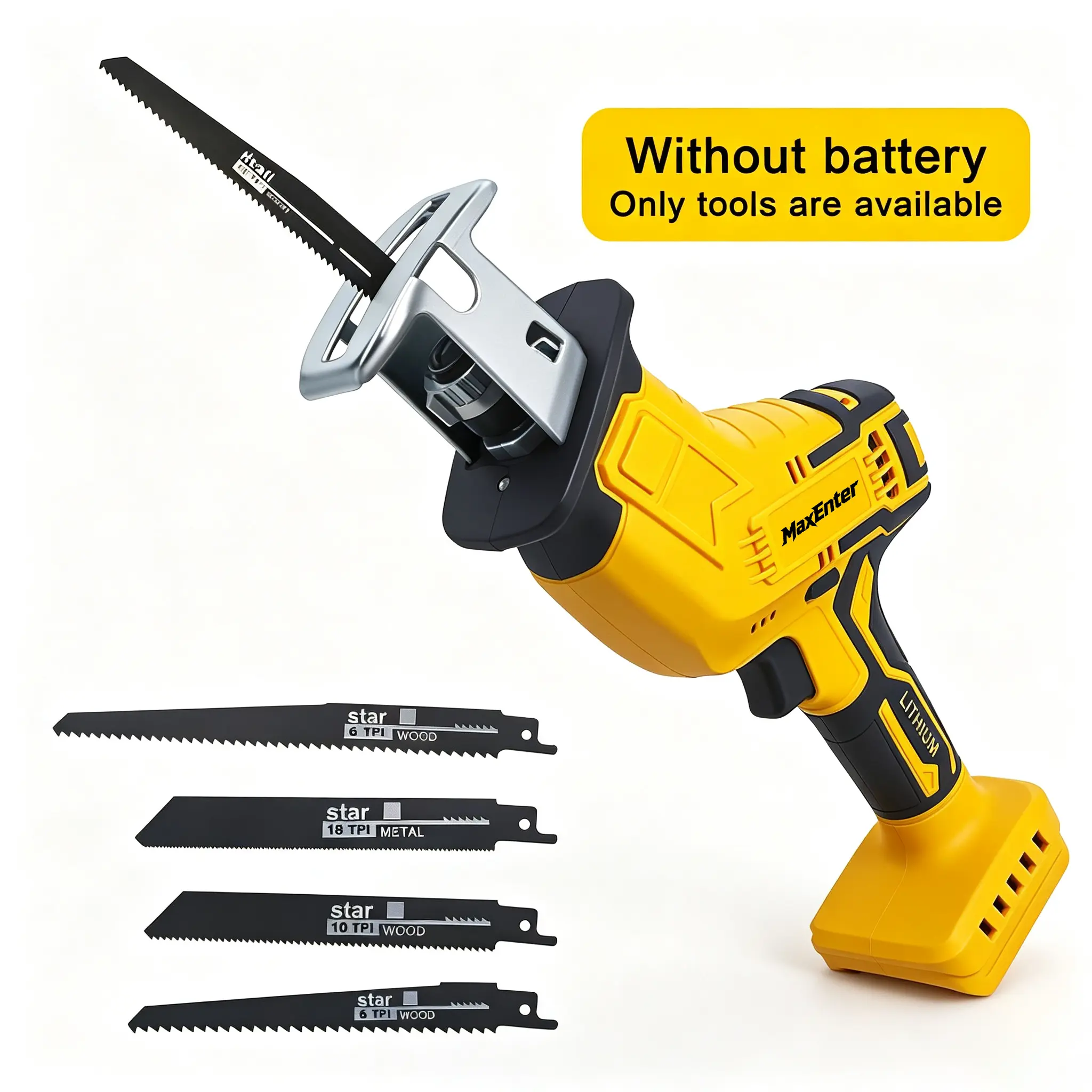 Cordless Electric Reciprocating Saw for Dewalt 20V (Battery Not Included) , 0-3500 SPM Variable Speed, 4-Blade Kit, Small Handheld suitable for women,Garden Pruning Compact Electric Power Jigsaw Cut-out Tools , for Wood/Metal/PVC Cutting