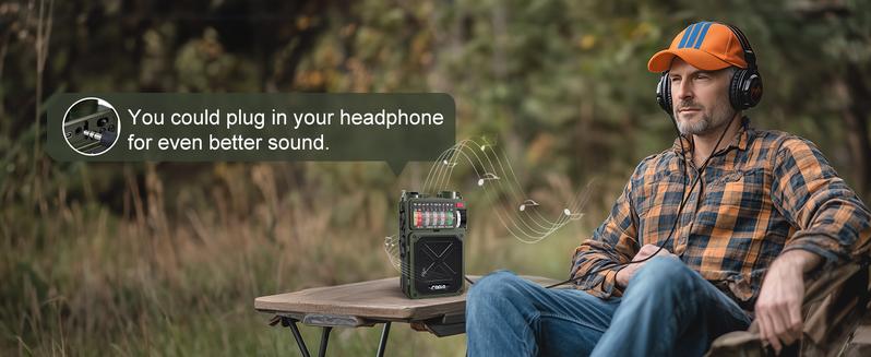 4000mAh NOAA Weather Emergency Radio, AM/FM/WB/SW, Bluetooth, Flashlight, SOS & Solar Power for Hurricane Preparedness & Outdoor Survival Springtok Audio Portable winter storm