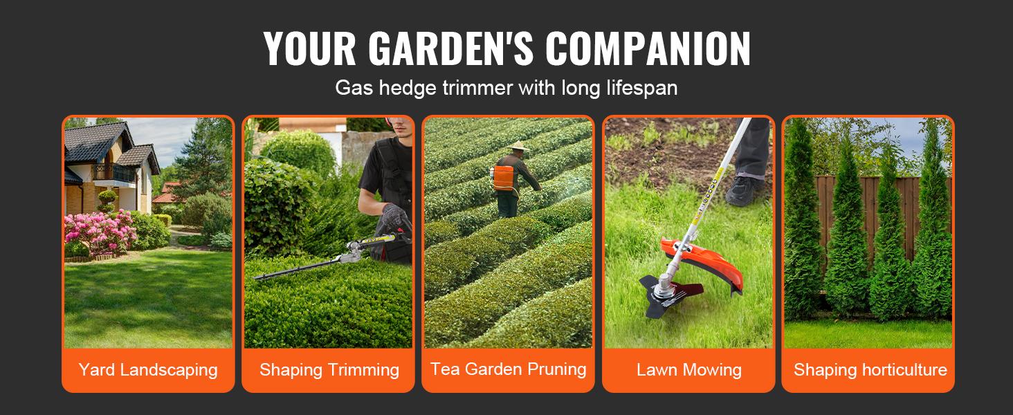VEVOR Multi-Functional Trimming Tools, Various specifications, Gas Hedge Trimmer, Weed Eater, String Trimmer, Edger, Pole Saw Chainsaw Pruner with Extension Pole Lawn Mower Garden VEVOR Multi-Functional Trimming Tools, Various specifications, Gas Hedge Trimmer, Weed Eater, String Trimmer, Edger, Pole Saw Chainsaw Pruner with Extension Pole Lawn Mower Garden