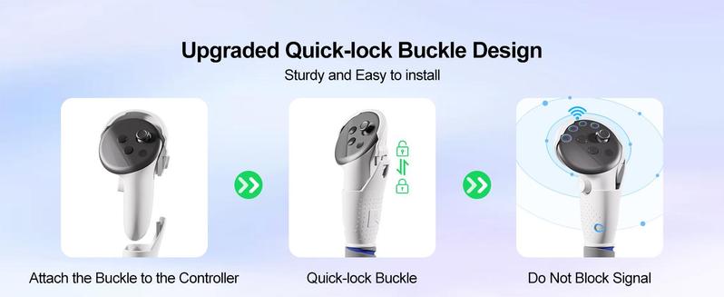 3 in 1 Gorilla Tag Long Arms for Meta Quest 3S/3 and Oculus Meta Quest 2,Beat Saber Handles Attachment/Golf Club Extension Grips for VR Sticks Controller Accessories,Enhance VR Game Experience